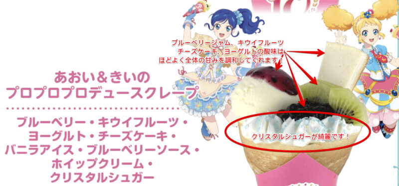 あおい＆きいプロプロプロデュースクレープの画像