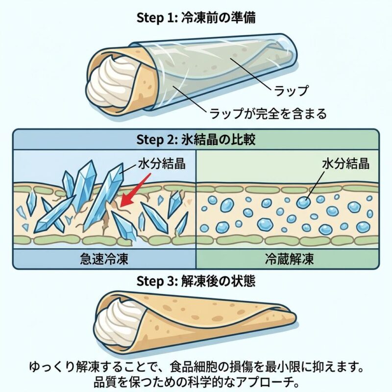 冷蔵解凍のイメージイラスト